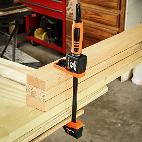 GreatNeck 74291 12-Inch Precision Bar Clamps, Sliding Bar Clamp, Carpenter Clamp, Wood Clamps for Woodworking, Twist Locking Mechanism, Orange, 2 Pack