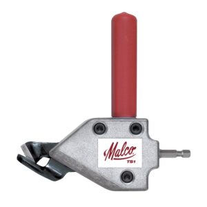 Malco C5A2 Impact Power Assisted Crimper & TS1 Turbo Shear 20 Gauge Capacity Sheet Metal Cutting Attachment