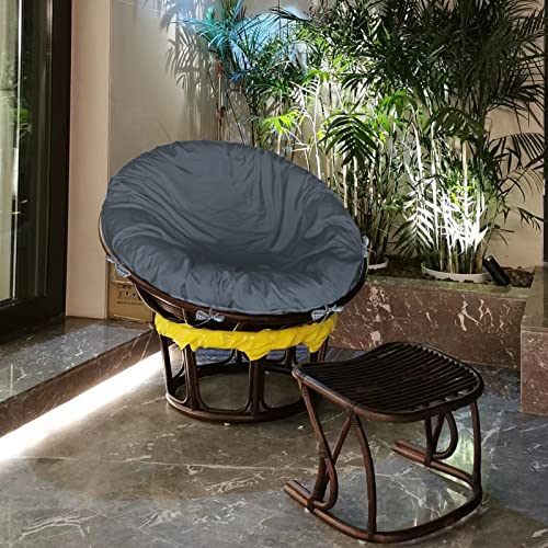 TORUTA Papasan Cushion Cover Only 50"D - Grey 600D Waterproof Heavy Duty Oxford Cloth Outdoor patio Zippered Papasan Cushion Cover