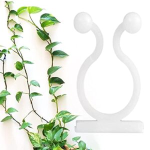 henvkoli plant clips,vine clips for climbing plants,100pcs wall plants climber,plant clips for climbing plants self-adhesive plant clips fixing hook wall vine supports traction wall clip