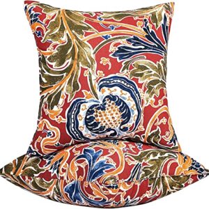 JMGBird 18"x 18" Throw Pillow Covers, Set of 2 Decorative Indoor Outdoor Square Pillowcase Soft Cushion Case, Home Decor for Furniture, Patio, Couch, Bed, Sofa, Bedroom