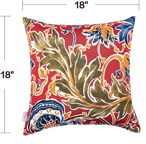 JMGBird 18"x 18" Throw Pillow Covers, Set of 2 Decorative Indoor Outdoor Square Pillowcase Soft Cushion Case, Home Decor for Furniture, Patio, Couch, Bed, Sofa, Bedroom