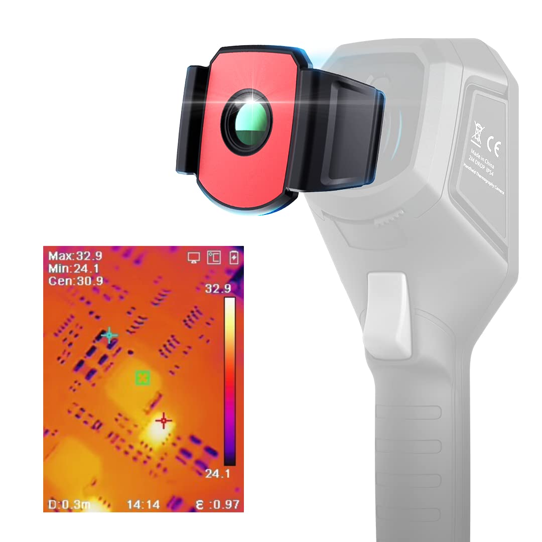 HIKMICRO B10 256 x 192 IR Resolution Thermal Imaging Camera with 2MP Visual Camera, Full Screen Measurement, 25 Hz Refresh Rate Thermal Camera with 3.2" LCD Screen with Macro Lens