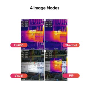 HIKMICRO B10 256 x 192 IR Resolution Thermal Imaging Camera with 2MP Visual Camera, Full Screen Measurement, 25 Hz Refresh Rate Thermal Camera with 3.2" LCD Screen with Macro Lens