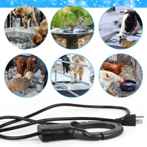 LOYCEGUO New 500W De-icer Submergible Bird Bath Heater Aluminum Cast for Livestock Poultry Horses, Cows, Birds, Wildlife Drinking Indoor Outdoors in Winter with 9.84 Foot Cord Birdbath Water Heater