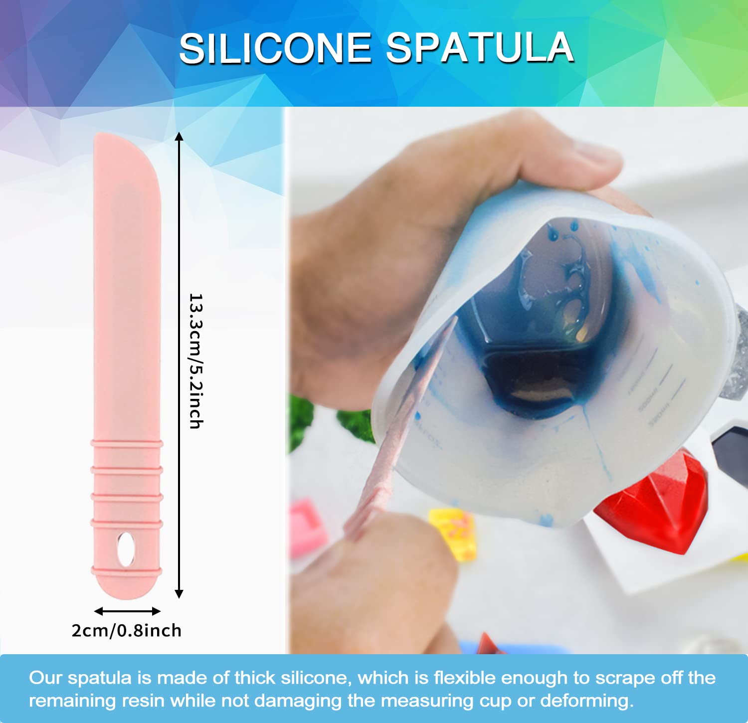 Epoxy Resin Mixer Paddles - Paint Mixer & Epoxy Mixer for Drill Attachment, Reusable Paint Stirrer Drill Paddles for Mix Epoxy Resin, Stirring Spoon, Silicone Spatula and Silicone Mat