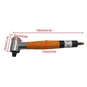 Eaarliyam Pneumatic Micro Grinder Angle Air 90 Degree 3mm Die Pencil Polisher Tool Accessories Kit Orange Power Tools