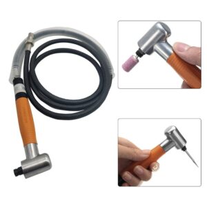 Eaarliyam Pneumatic Micro Grinder Angle Air 90 Degree 3mm Die Pencil Polisher Tool Accessories Kit Orange Power Tools