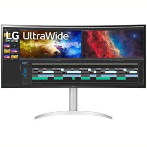 LG 38WP85C-W 38" Curved 21:9 UltraWide QHD 3840x1600 PC Monitor Bundle with Deco Gear Mechanical Gaming Keyboard, Deco Gear Wired Gaming Mouse and Deco Gear Gaming Mouse Pad