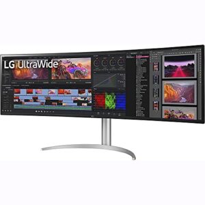 LG 49WQ95C-W 49" 32:9 UltraWide Dual QHD Nano IPS Curved Monitor Bundle with Deco Gear Mechanical Gaming Keyboard, Deco Gear Wired Gaming Mouse and Deco Gear Gaming Mouse Pad