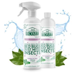 chomp! insect and pest control for home, bedding and indoor: plant-based ant, bed bug, dust mite, spider and more - mint scent 2-pack, 24 oz r2u, 24oz 3x concentrate