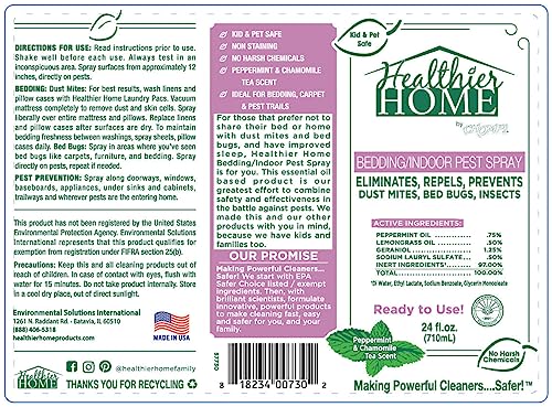 CHOMP! Insect and Pest Control for Home, Bedding and Indoor: Plant-Based Ant, Bed Bug, Dust Mite, Spider and More - Mint Scent 2-Pack, 24 Oz R2U, 24oz 3X Concentrate