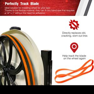 2 Pack Urethane Band Saw Tires for 14" Delta 905145 Craftsman 3AD92501 Band Saw Tires (14 inch x 1 inch x 1/8 inch), Also for Jet, Grizzly, Powermatic, etc - No Adhesive Needed