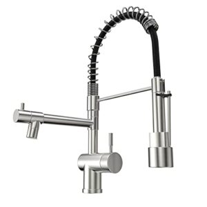 kitchen faucet with pull down sprayer, brushed nickel kitchen faucet, commercial faucet for kitchen sink, single handle kitchen sink faucets brass pull down kitchen faucet with deck plate