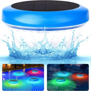 Solar Floating LED Pool Lights with RGB Color Changing Waterproof Solar pood Lights for Swimming Pool at Night,Outdoor LED Pool Lights That Float for Pool,Pond,Spa,Hot tub,Garden-4PACK