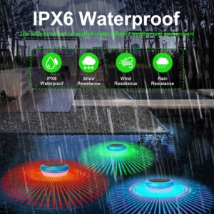 Solar Floating LED Pool Lights with RGB Color Changing Waterproof Solar pood Lights for Swimming Pool at Night,Outdoor LED Pool Lights That Float for Pool,Pond,Spa,Hot tub,Garden-4PACK