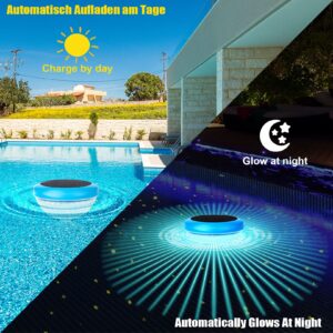 Solar Floating LED Pool Lights with RGB Color Changing Waterproof Solar pood Lights for Swimming Pool at Night,Outdoor LED Pool Lights That Float for Pool,Pond,Spa,Hot tub,Garden-4PACK