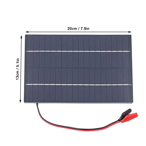 EVTSCAN 4W 18V 230mA Portable Mini Solar Panel, 8x5 Inch Monocrystalline Solar Cell Panel, for Calculators, Watch, Security Cameras, LED Flashlights, Mobiles and Laptops