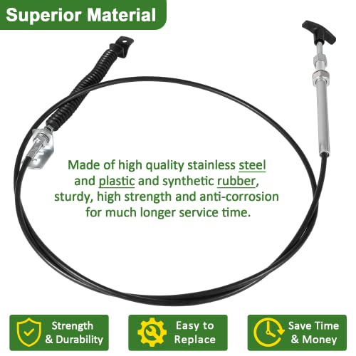 Snowblower Cable Replaces for John Deere AM132704 Snow Thrower, Tractors, Snow Blower GX, GT, LX, 100 Series 345 355 425 445 455 X565 X475 X720 Deflector Push Pull Spout Control Input Cable
