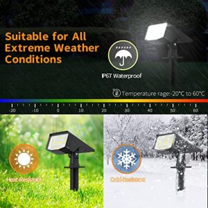 Otdair Solar Spot Lights Outdoor, IP65 50 LED Solar Spotlights Outdoor Waterproof, Solar Landscape Lights, 3 Modes Solar Outdoor Lights for Yard Driveway Porch Walkway, 6 Pack