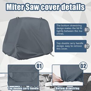 TORUTA Miter Saw Cover 600D Heavy Duty Oxford Cloth 27.55"Lx23.62"Wx27.55"H Water and Sun Protective Cover for Composite Wood Saws