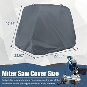 TORUTA Miter Saw Cover 600D Heavy Duty Oxford Cloth 27.55"Lx23.62"Wx27.55"H Water and Sun Protective Cover for Composite Wood Saws