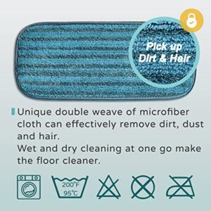 JDlife Household and Commercial Cleaning Microfiber Flat Mop- Cleaning System with Reusable 360-spin Mop Pads for Tile, Marble, Hardwood Floors Cleaning