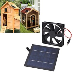 Waterproof Solar Powered Fan Kit, 20W Solar Powered Fan, Solar Exhaust Fan for Chicken Coop, Greenhouse, Dog House, Shed, Pet Houses, Window Exhaust, Mini Exhaust Fan for DIY Cooling Ventilation