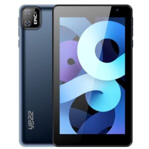 yezz epic 3 tablet, 7" tn display, 32 gb, latest model (2022, wifi only), designed for the whole family, 1 year warranty in the us, blue