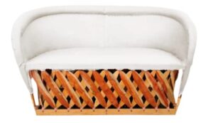 love seat equipal furniture handmade by equipales san jose white color mexican traditional style ideal for your home, house, garden, office, restaurant, hotel, bar, beach, living room, bedroom