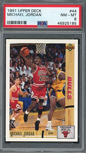 Michael Jordan 1991 Upper Deck Basketball Card #44 Graded PSA 8