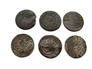 1700 no set of silver coins solidus riga (lativia,estonia) 17 century solidus seller good