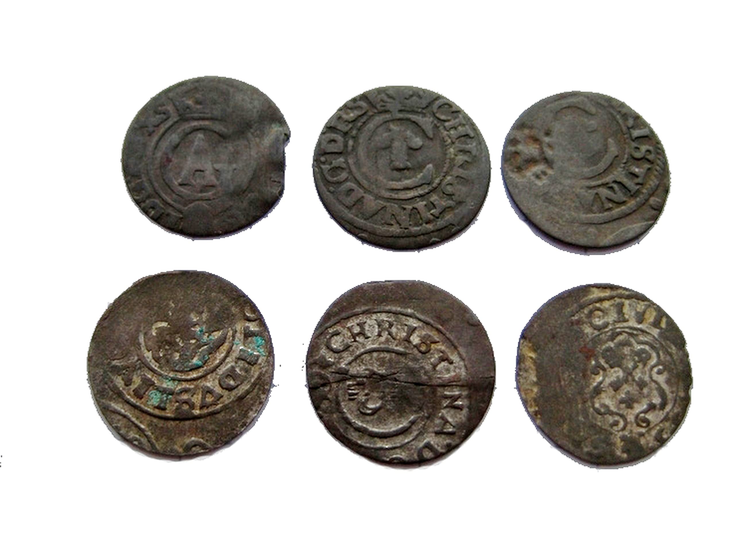 1700 no Set of Silver Coins Solidus Riga (Lativia,Estonia) 17 century solidus Seller Good