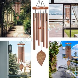 Axqcctoys Wind Chimes for Outside Deep Tone, Sympathy Wind Chimes for Loss of a Loved, Outdoor Wind Chimes with 6 Tubes & Hook, Metal Wind Chimes for Outside Clearance