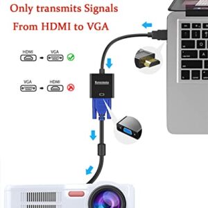 Rovermeta HDMI to VGA Adapter, Gold-Plated HDMI Male to VGA Female Adapter for Computer, Desktop, Laptop, PC, Monitor, Projector, HDTV, Chromebook, Raspberry Pi, Roku, Xbox and More (2)