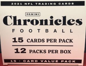2021 panini chronicles nfl football value box (12 pks/bx, panini did not factory wrap this release***)