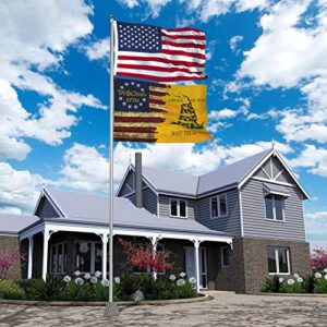 Dont Tread On Me Flag 1776 Flag 3x5 Ft We The People Retro American Flag Polyester Double Sided Mirror Printing Outdoor House Patriotic Banner Decorate