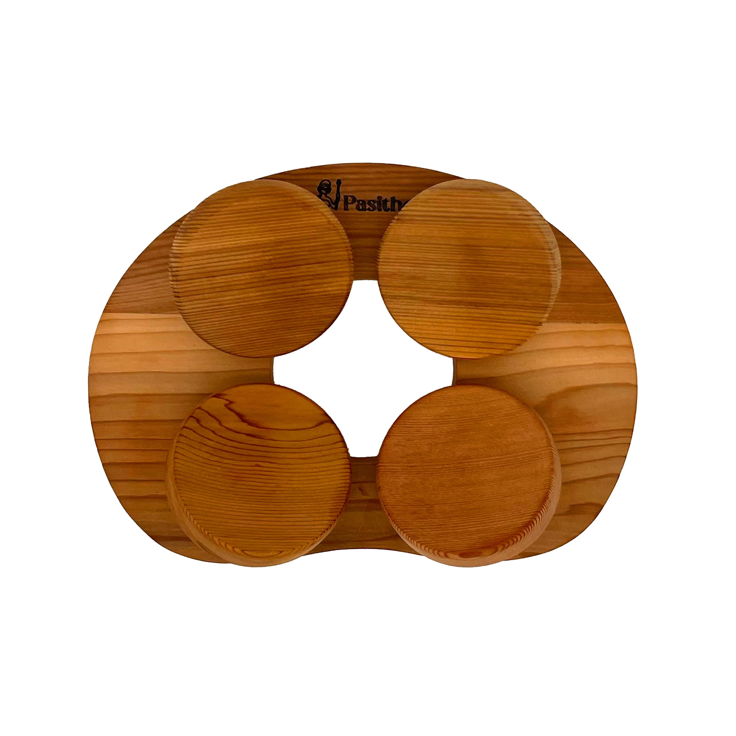 Pasithea Canadian Red Cedar 4-Point Sauna Headrest - Comfortable Sauna Pillow with Unique Adjustable Discs for Optimal Head Support - Sauna Accessories for Any Infrared Sauna or Traditional Sauna