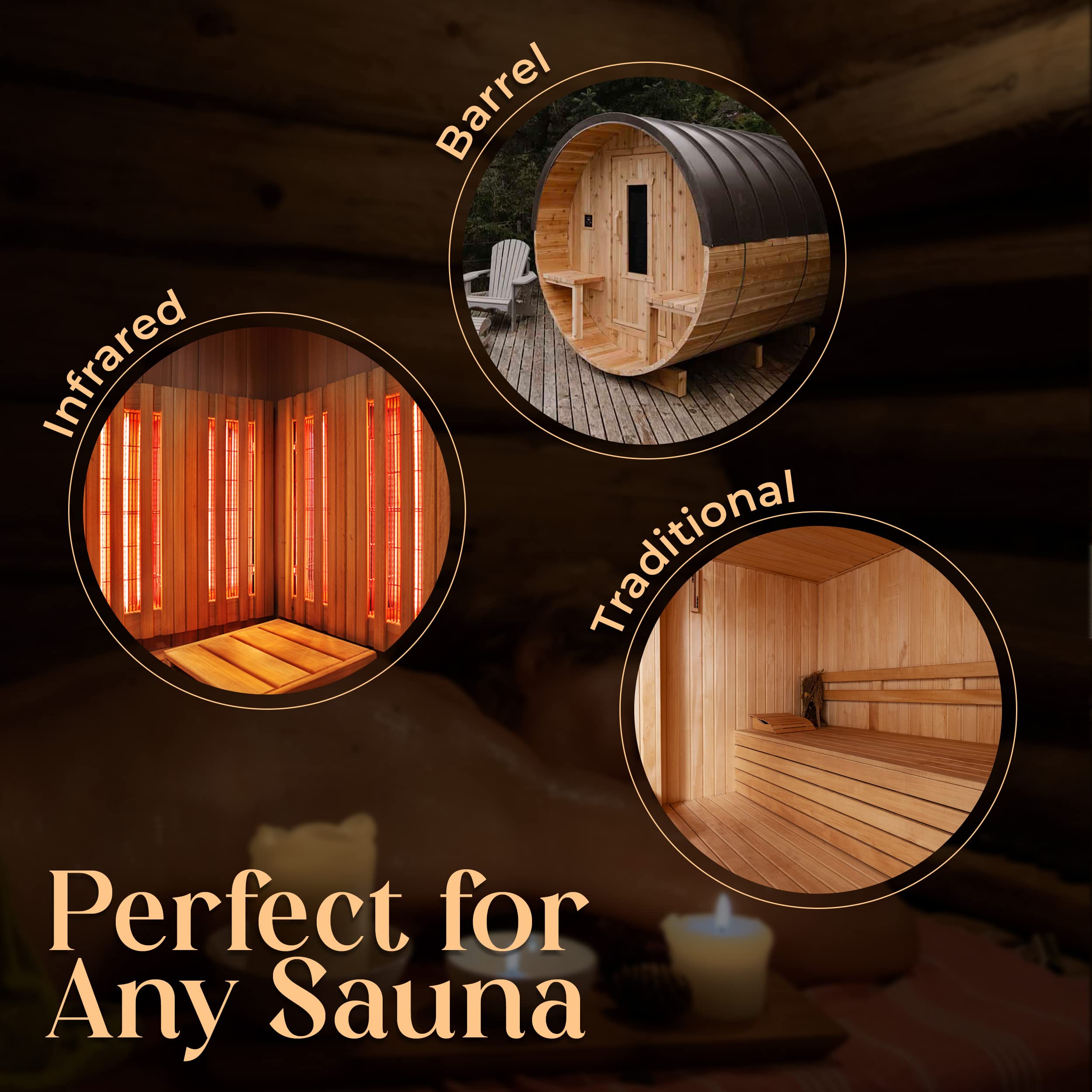 Pasithea Canadian Red Cedar 4-Point Sauna Headrest - Comfortable Sauna Pillow with Unique Adjustable Discs for Optimal Head Support - Sauna Accessories for Any Infrared Sauna or Traditional Sauna