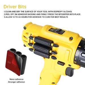 CMY Drill Bit Holder Tool Holster for DEWALT - Pack of 6 - Carry up to Six Driver Bits on The Side of Your Power Drill or Driver for Home Improvement