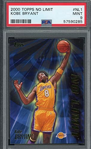 Kobe Bryant 2000 Topps No Limit Basketball Card #NL1 Graded PSA 9