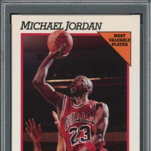 Michael Jordan 1991 Hoops Basketball Card #30 Graded PSA 8