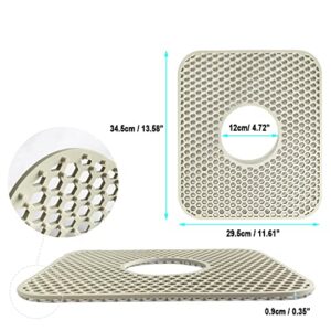 Silicone Sink Mat Protector for Kitchen Sink (Middle hole)