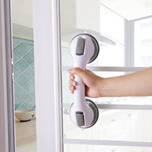 12 ‘’ Grab Bars for Bathtubs and Showers Suction Grab Bar Bathroom Bathtub Bath Handles Handicap Elderly Seniors Safety Cup Grip Non Slip - ONLY for Tiles Glass & Hard Plastic