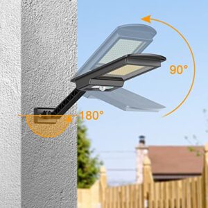 Solar Lights Outdoor, 168 LEDs Motion Sensor Solar Flood Light,Waterproof Solar Powered Security Light for Deck, Fence, Patio, Front Door, Gutter, Yard, Shed, Path [2 Pack]