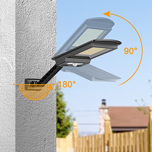 Solar Lights Outdoor, 168 LEDs Motion Sensor Solar Flood Light,Waterproof Solar Powered Security Light for Deck, Fence, Patio, Front Door, Gutter, Yard, Shed, Path [2 Pack]