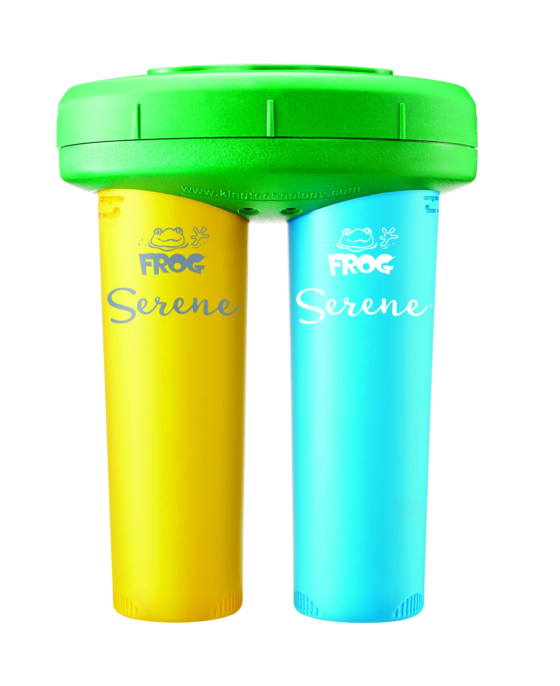 FROG Serene Floating Sanitizing System + 2 Bromine Cartridges + 1 FROG Maintain Non-Chlorine Shock Treatment for Hot Tubs, Quick and Easy Self-Regulating Hot Tub Sanitizer