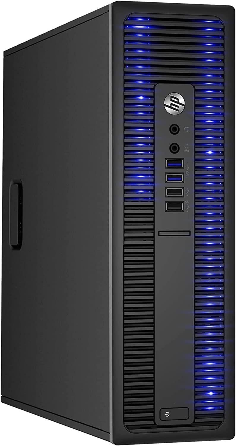 HP EliteDesk Desktop RGB Lights Computer AMD A-Series Processor 16 GB RAM, 1 TB SSD, Windows 10 Pro 64-bit, Wi-Fi, Gaming PC Keyboard & Mouse (Renewed)