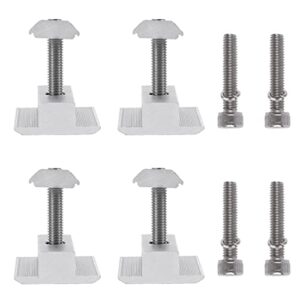 solar panel clamps panel with hex socket head cap bolts spring washer and slider nut solar mid clamp for solar panel mounting,4 sets