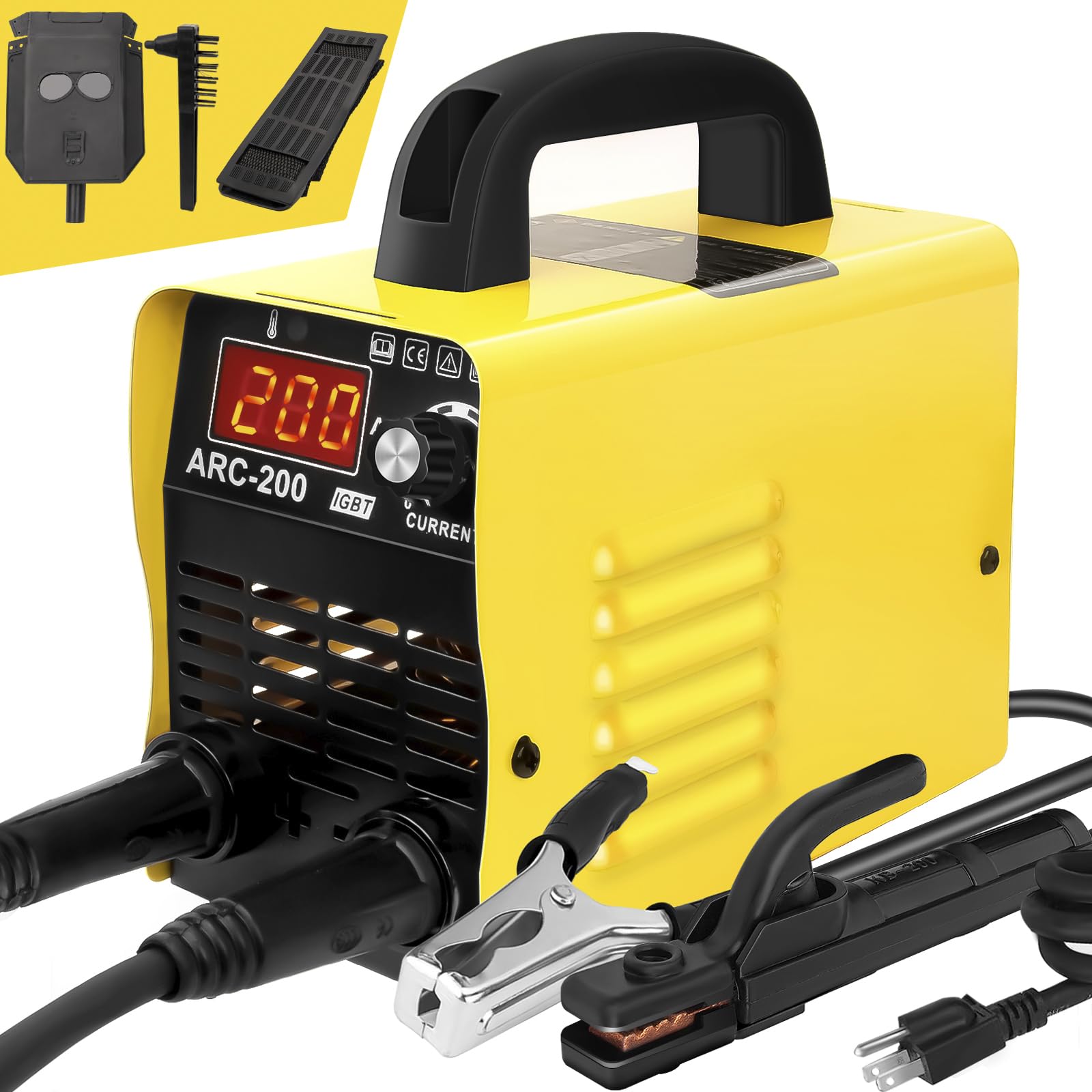 Stick Welder, Welding Machines, Welder Machine 110v, Mini Welder Machine Beginners ARC Welder 200Amp with Display LCD Use Welding Rod Tools